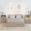 Sengeborde 2 stk. Sonoma-eg 40 x 30 x 67 cm Konstrueret træ
