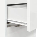 Sengeborde 2 stk. Hvid højglans 40 x 30 x 67 cm Konstrueret træ