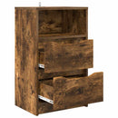 Sengeborde 2 pcs Røget eg 40 x 30 x 467 cm Konstrueret træ