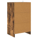 Sengeborde 2 pcs Røget eg 40 x 30 x 467 cm Konstrueret træ