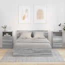 Sengeborde 2 pcs Grå Sonoma 40 x 30 x 467 cm Konstrueret træ