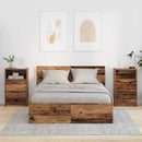 Sengeborde 2 pcs Gammelt træ 40 x 30 x 467 cm Konstrueret træ