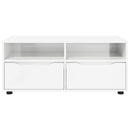 TV-skab Høj gloss hvid 100 x 48 x 43 cm Konstrueret træ