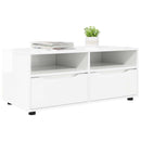 TV-skab 100 x 48 x 43 cm Høj gloss hvid Konstrueret træ