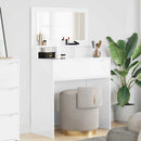 Soveværelsessminkeborde Høj gloss hvid 80 x 39,6 x 135 cm