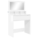 Soveværelsessminkeborde Høj gloss hvid 80 x 39,6 x 135 cm