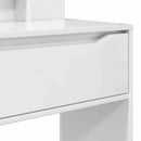 Soveværelsessminkeborde Høj gloss hvid 80 x 39,6 x 135 cm