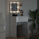 Soveværelsessminkeborde Høj gloss hvid 80 x 39,6 x 135 cm