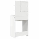 Soveværelsessminkeborde Høj gloss hvid 80 x 39,6 x 135 cm