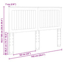 Hovedgærde med hovedgærde Hvid 140 cm Konstrueret træ