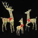 Rensdyr Familie 3 stk. Varm hvid 67 x 26 x 127 cm PET