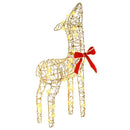 Rensdyr Familie 3 stk. Varm hvid 67 x 26 x 127 cm PET