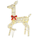 Rensdyr Familie 3 stk. Varm hvid 67 x 26 x 127 cm PET