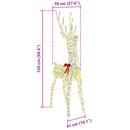 3D Rensdyr 140 LED'er Varm hvid 128 cm PET