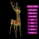 3D Rensdyr 140 LED'er Varm hvid 128 cm PET