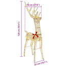 3D Rensdyr 140 LED'er Varm hvid 128 cm PET