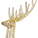3D Rensdyr 250 LED'er Varm hvid 96 x 40 x 180 cm PET