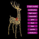 3D Rensdyr 250 LED'er Varm hvid 96 x 40 x 180 cm PET