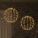 Bold 2 stk. Varm hvid 40 x 40 x 42 cm Metal 192 LED'er