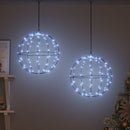Bold 2 stk. Kold hvid 30 x 30 x 32 cm Metal 192 LED'er