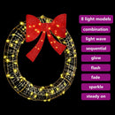 Krans Varm hvid 90 x 90 x 9 cm PET 80 LED'er