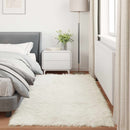 Fuskobbel lammeskindstæppe TAFALLA Hvid 80 x 200 cm Polyester