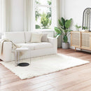 Fuskobbel lammeskindstæppe TAFALLA Hvid 140 x 200 cm Polyester