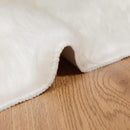 Fuskobbel lammeskindstæppe TAFALLA Hvid 160 x 230 cm Polyester
