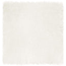 Fuskobbel lammeskindstæppe TAFALLA Hvid 120 x 120 cm Polyester