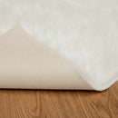 Fuskobbel lammeskindstæppe TAFALLA Hvid 240 x 240 cm Polyester