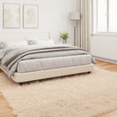 Fuskobbel lammeskindstæppe TAFALLA Beige 240 x 240 cm Polyester