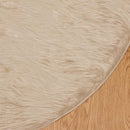 Fuskobbel lammeskindstæppe TAFALLA Beige Ø 120 cm Polyester