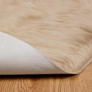 Fuskobbel lammeskindstæppe TAFALLA Beige Ø 160 cm Polyester