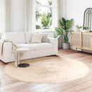 Fuskobbel lammeskindstæppe TAFALLA Beige Ø 200 cm Polyester