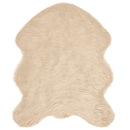 Fuskobbel lammeskindstæppe TAFALLA Beige 50 x 80 cm Polyester