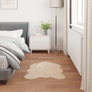 Fuskobbel lammeskindstæppe TAFALLA Beige 60 x 90 cm Polyester