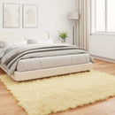 Fuskobbel lammeskindstæppe TAFALLA Cremefarvet 240 x 240 cm