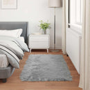 Fuskobbel lammeskindstæppe TAFALLA Grå 80 x 150 cm Polyester