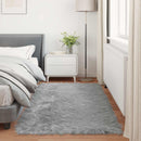 Fuskobbel lammeskindstæppe TAFALLA Grå 80 x 200 cm Polyester