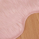 Fuskobbel lammeskindstæppe TAFALLA Lyserød 60 x 90 cm Polyester