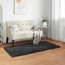 Fuskobbel lammeskindstæppe TAFALLA Sort 80 x 150 cm Polyester