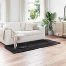 Fuskobbel lammeskindstæppe TAFALLA Sort 100 x 200 cm Polyester