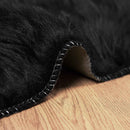 Fuskobbel lammeskindstæppe TAFALLA Sort 200 x 280 cm Polyester