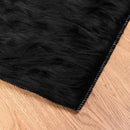 Fuskobbel lammeskindstæppe TAFALLA Sort 240 x 340 cm Polyester