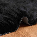 Fuskobbel lammeskindstæppe TAFALLA Sort 80 x 120 cm Polyester
