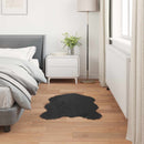 Fuskobbel lammeskindstæppe TAFALLA Sort 80 x 120 cm Polyester