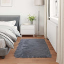 Fuskobbel lammeskindstæppe TAFALLA Antracit 60 x 110 cm
