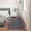 Fuskobbel lammeskindstæppe TAFALLA Antracit 80 x 200 cm
