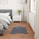 Fuskobbel lammeskindstæppe TAFALLA Antracit 80 x 120 cm