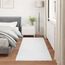 Skridsikker tæppe af kunstig kaninpels OLITE Hvid 100 x 200 cm